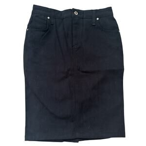 Naomi Campbell for Fiorucci. Size 26. Black denim pencil skirt #denimskirt